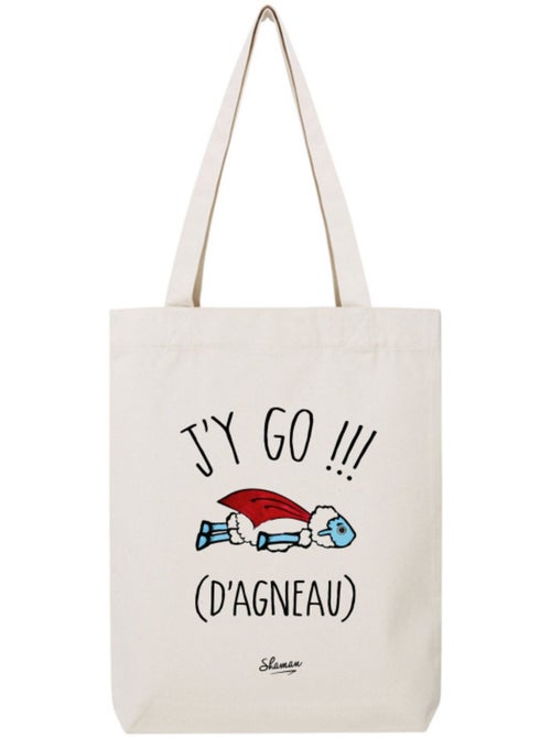 Totebag J'Y GO D'AGNEAU - Kiabi Totebag J'Y GO D'AGNEAU - Kiabi