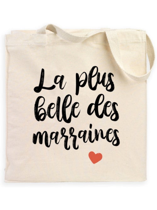 Totebag LA PLUS BELLE DES MARRAINES - Kiabi Totebag LA PLUS BELLE DES MARRAINES - Kiabi