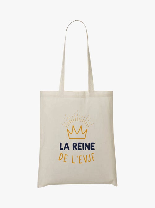 Totebag LA REINE DE L'EVJF - Kiabi Totebag LA REINE DE L'EVJF - Kiabi