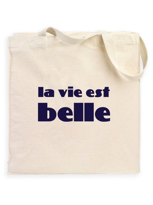 Totebag LA VIE EST BELLE CŒUR - Kiabi Totebag LA VIE EST BELLE CŒUR - Kiabi