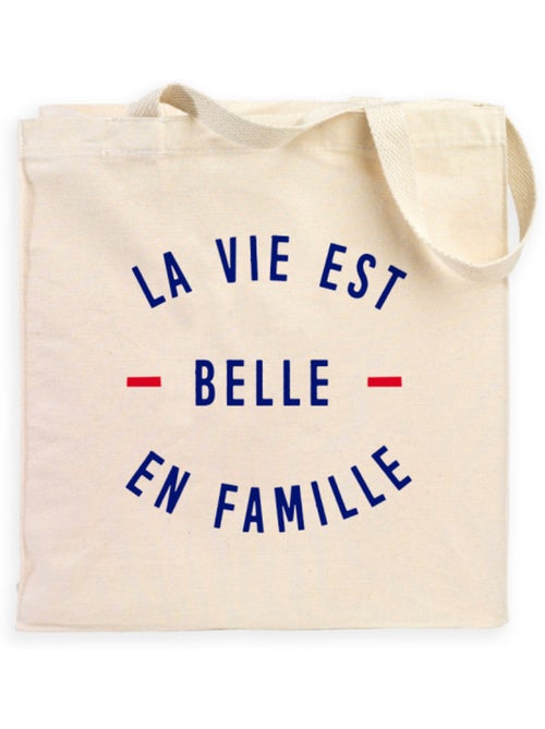 Totebag LA VIE EST BELLE EN FAMILLE - Kiabi Totebag LA VIE EST BELLE EN FAMILLE - Kiabi