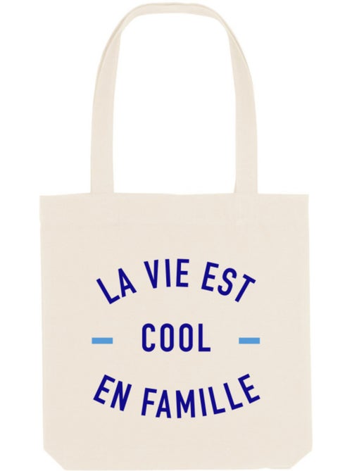 Totebag LA VIE EST COOL EN FAMILLE - Kiabi Totebag LA VIE EST COOL EN FAMILLE - Kiabi
