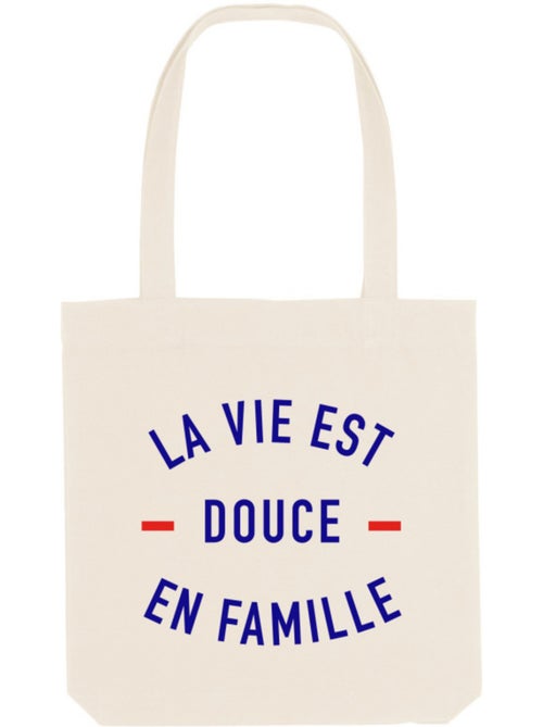 Totebag LA VIE EST DOUCE EN FAMILLE - Kiabi Totebag LA VIE EST DOUCE EN FAMILLE - Kiabi