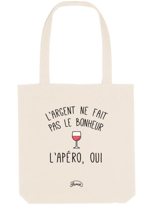 Totebag L'ARGENT NE FAIT PAS LE BONHEUR, L'APÉRO OUI - Kiabi Totebag L'ARGENT NE FAIT PAS LE BONHEUR, L'APÉRO OUI - Kiabi