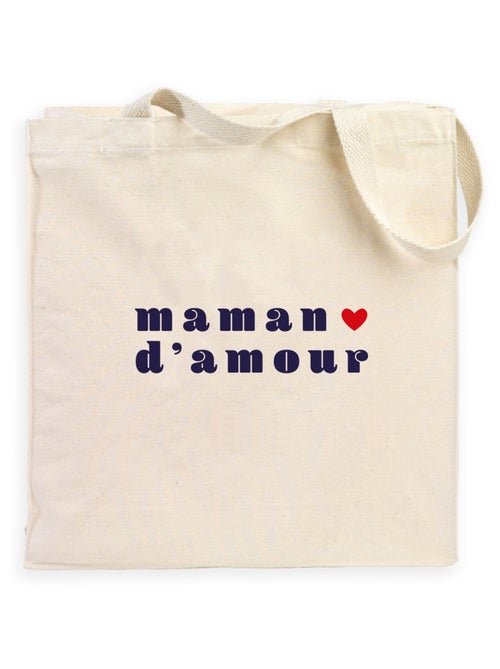 Totebag MAMAN D AMOUR 2 COEUR - Kiabi Totebag MAMAN D AMOUR 2 COEUR - Kiabi