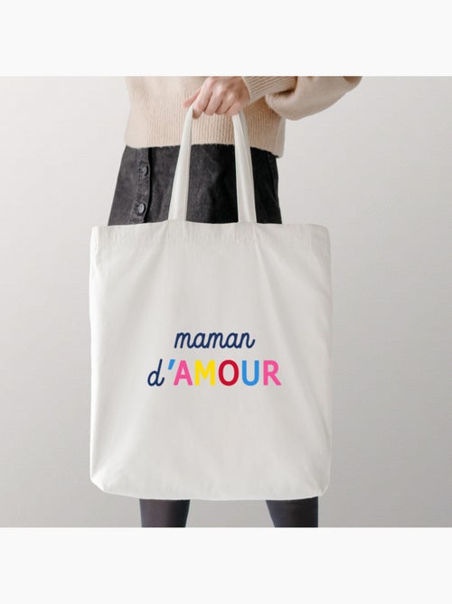 Totebag MAMAN D'AMOUR COLORÉE WAF - Kiabi Totebag MAMAN D'AMOUR COLORÉE WAF - Kiabi