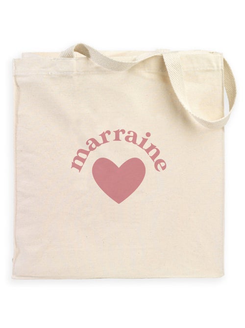 Totebag MARRAINE D'AMOUR CŒUR - Kiabi Totebag MARRAINE D'AMOUR CŒUR - Kiabi