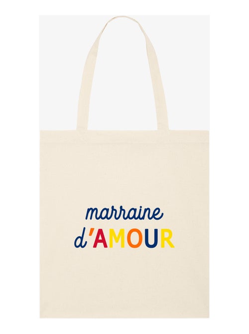 Totebag MARRAINE D'AMOUR COLORÉE WAF - Kiabi Totebag MARRAINE D'AMOUR COLORÉE WAF - Kiabi