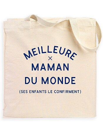 Totebag MEILLEURE MAMAN DU MONDE (SES ENFANTS LE CONFIRMENT) 2 WAF