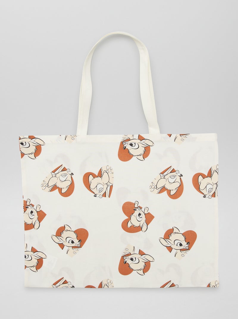 Totebag met Disney-print WIT - Kiabi