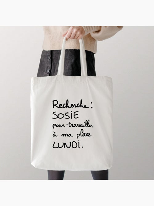 Totebag RECHERCHE SOSIE - Kiabi Totebag RECHERCHE SOSIE - Kiabi