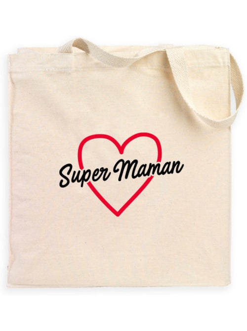 Totebag SUPER MAMAN 2 WAF - Kiabi Totebag SUPER MAMAN 2 WAF - Kiabi