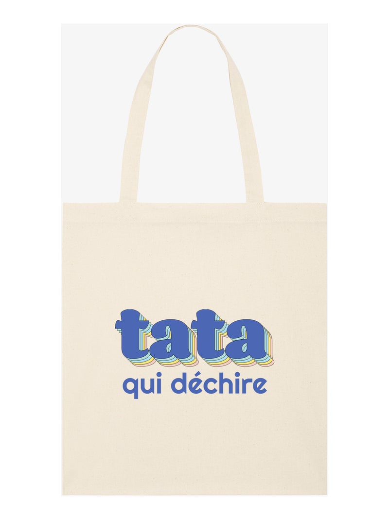 Totebag TATA QUI DÉCHIRE 3 Beige - Kiabi