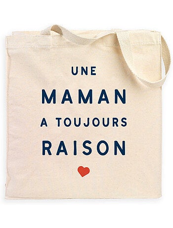 Totebag UNE MAMAN A TOUJOURS RAISON 2 MPT