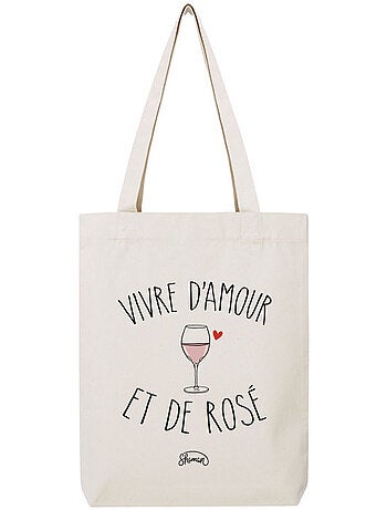 Totebag VIVRE D'AMOUR ET DE ROSE