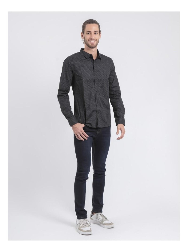 TOUMOMI shirt met patroon en lange mouwen Zwart - Kiabi