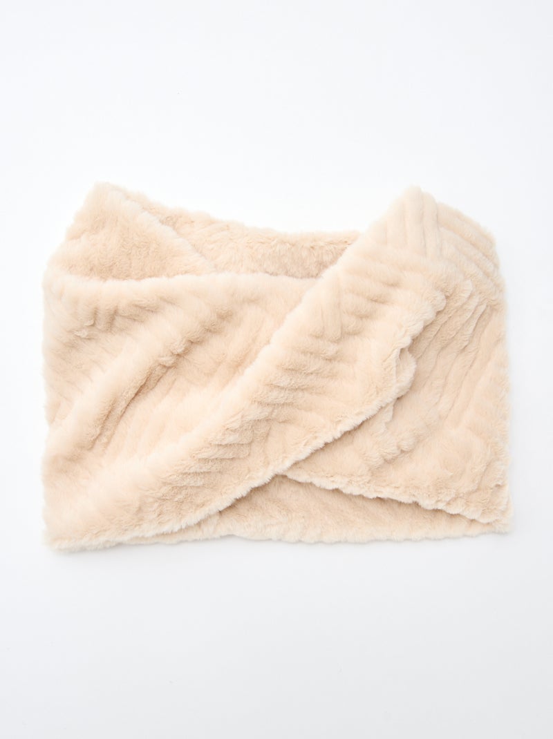 Tour de cou doux et chaud Beige - Kiabi