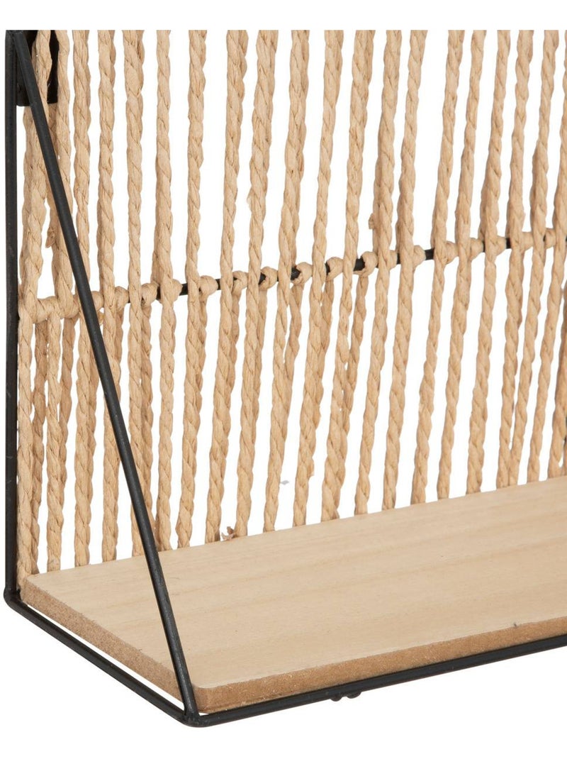 Touw en metalen plank Beige - Kiabi