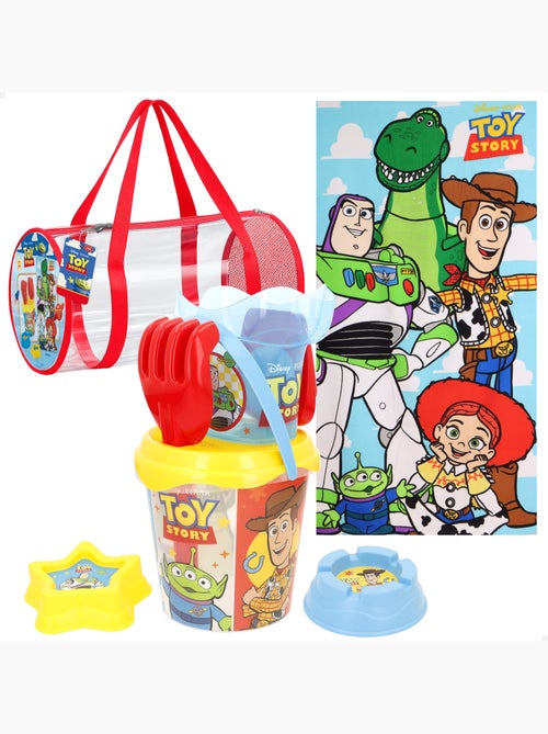 Toy story ensemble de plage avec seau, serviette et sac accessoires - Kiabi