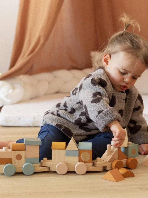 Train en bois pour bébé - Kiabi
