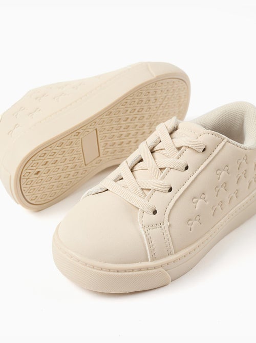 Trainers met reliëfstrikken en elastische veters - Kiabi