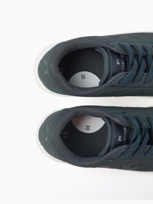 Trainers met reliëfstrikken en elastische veters - Kiabi