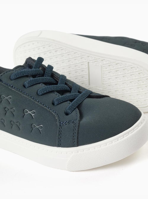 Trainers met reliëfstrikken en elastische veters - Kiabi