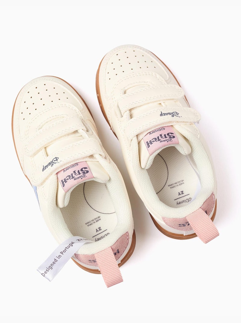 Trainers met Stitch print en klittenbandsluitingen Lichtbeige - Kiabi