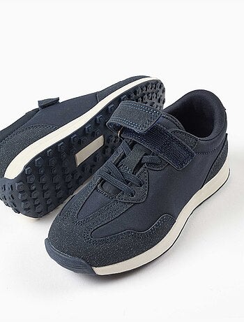 Trainers van twee stoffen met antislipzool