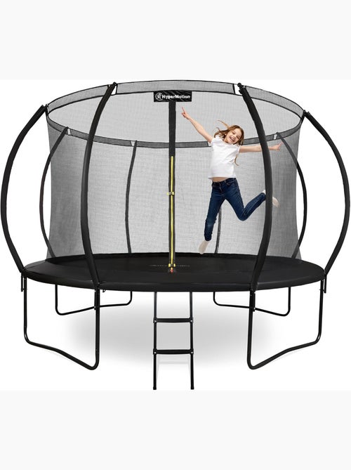 Trampoline de jardin avec filet et échelle 366cm hypermotion - Kiabi Trampoline de jardin avec filet et échelle 366cm hypermotion - Kiabi