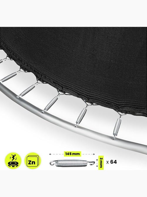 Trampoline de jardin avec filet et échelle 366cm hypermotion - Kiabi Trampoline de jardin avec filet et échelle 366cm hypermotion - Kiabi