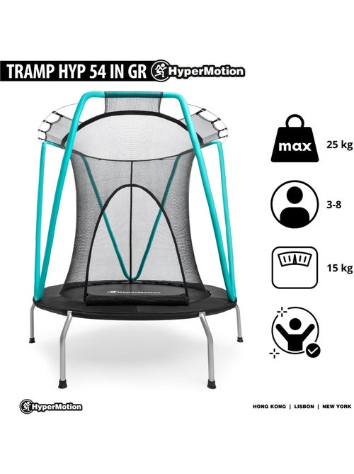 Trampoline de jardin avec filet et zip 137cm hypermotion - Kiabi Trampoline de jardin avec filet et zip 137cm hypermotion - Kiabi