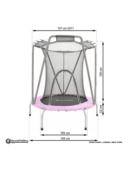 Trampoline enfant avec filet de sécurité 137cm hypermotion - Kiabi Trampoline enfant avec filet de sécurité 137cm hypermotion - Kiabi