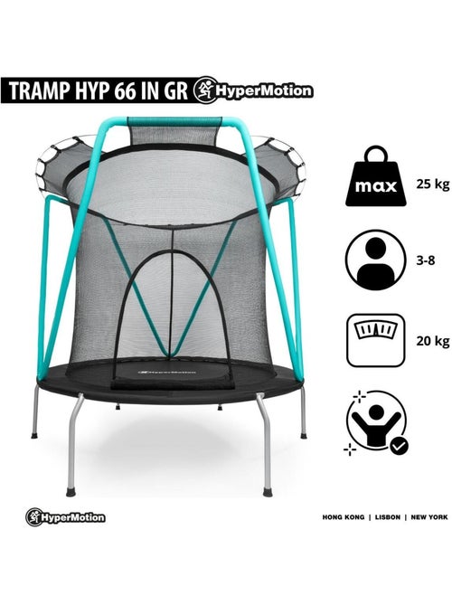 Trampoline enfant avec filet de sécurité 167cm hypermotion - Kiabi Trampoline enfant avec filet de sécurité 167cm hypermotion - Kiabi