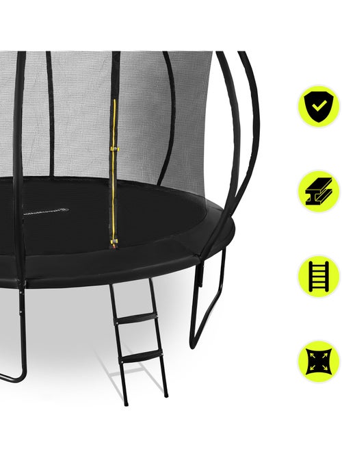 Trampoline enfant avec filet et échelle 244cm hypermotion - Kiabi Trampoline enfant avec filet et échelle 244cm hypermotion - Kiabi