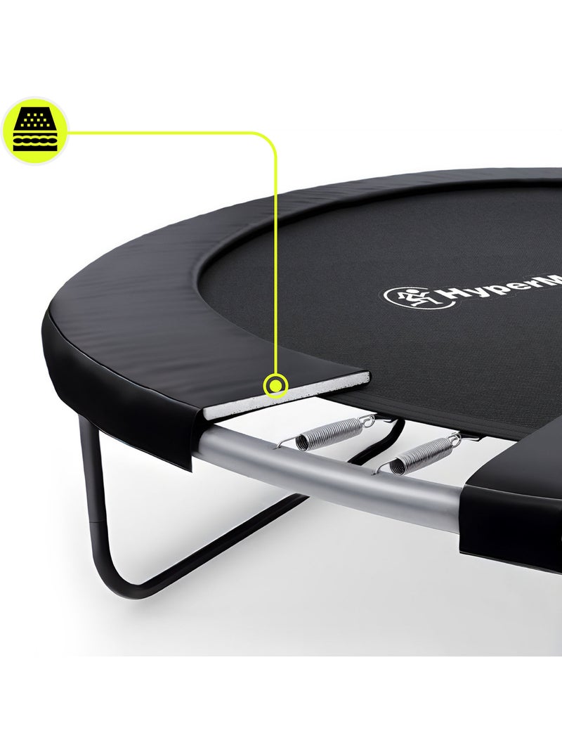 Trampoline enfant avec filet et échelle 244cm hypermotion Noir - Kiabi