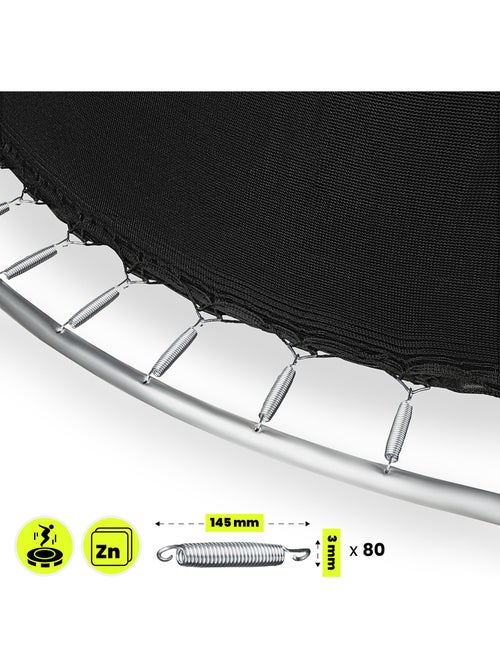 Trampoline enfant avec filet et échelle 430cm hypermotion - Kiabi Trampoline enfant avec filet et échelle 430cm hypermotion - Kiabi