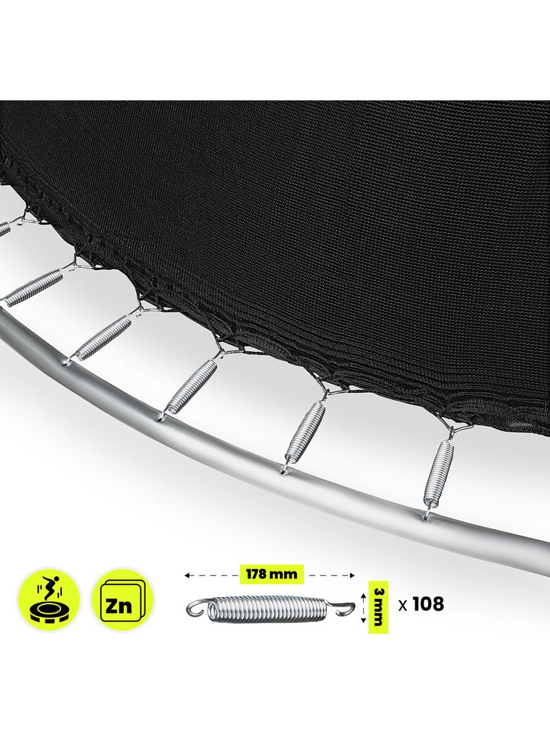 Trampoline extérieur géant 487cm 16ft hypermotion Noir - Kiabi