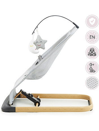 Transat bébé 2 en 1 lily balancelle chaise longue 0+ léger pliable 3 positions