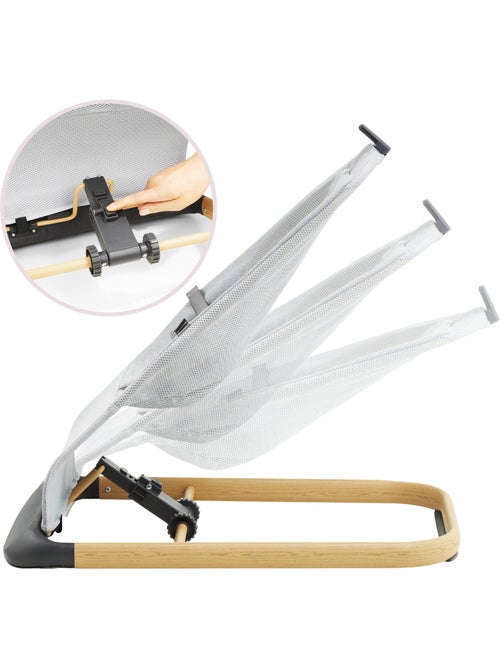 Transat bébé 2 en 1 lily balancelle chaise longue 0+ léger pliable 3 positions - Kiabi