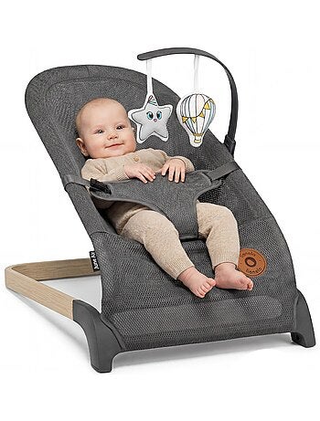 Transat bébé LIONELO June Air - Circulation d’air - Léger - Pliage à plat