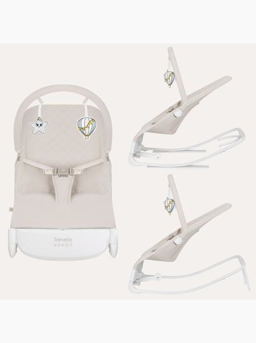 Transat bébé lionelo vinci - circulation d’air - léger - 3 modes de balancement - 4 mélodies - calme - Kiabi Transat bébé lionelo vinci - circulation d’air - léger - 3 modes de balancement - 4 mélodies - calme - Kiabi