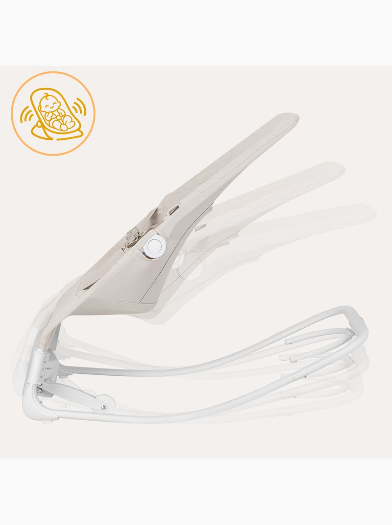 Transat bébé lionelo vinci - circulation d’air - léger - 3 modes de balancement - 4 mélodies - calme Beige - Kiabi