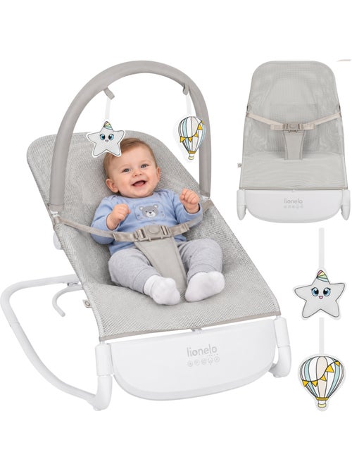 Transat bébé lionelo vinci - circulation d’air - léger - 3 modes de balancement - 4 mélodies - calme - Kiabi Transat bébé lionelo vinci - circulation d’air - léger - 3 modes de balancement - 4 mélodies - calme - Kiabi