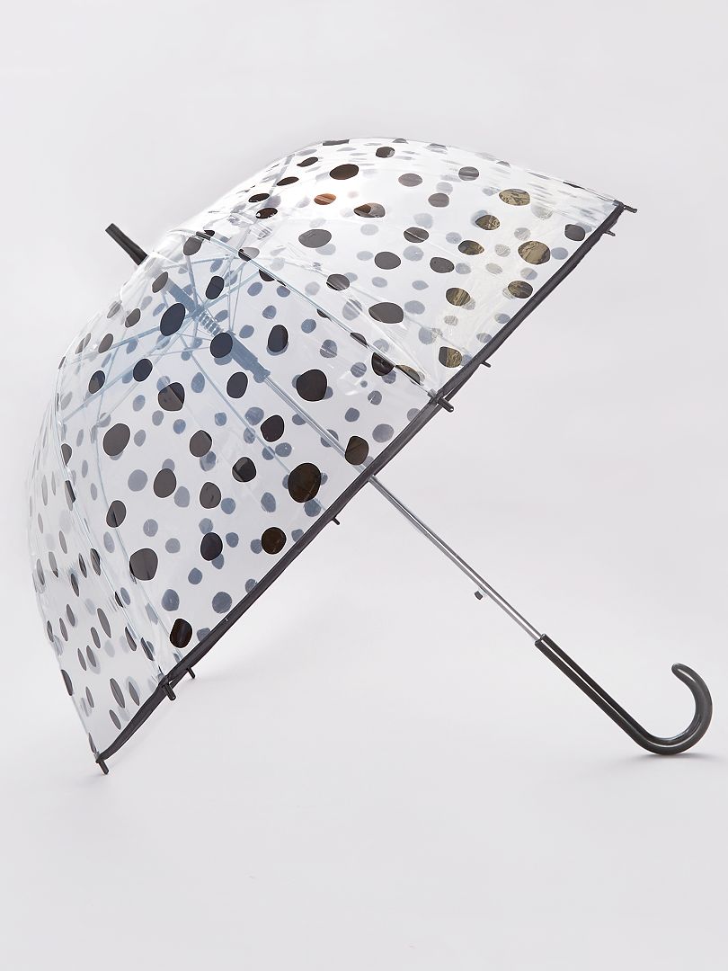 Transparante paraplu met leuke print Beige - Kiabi