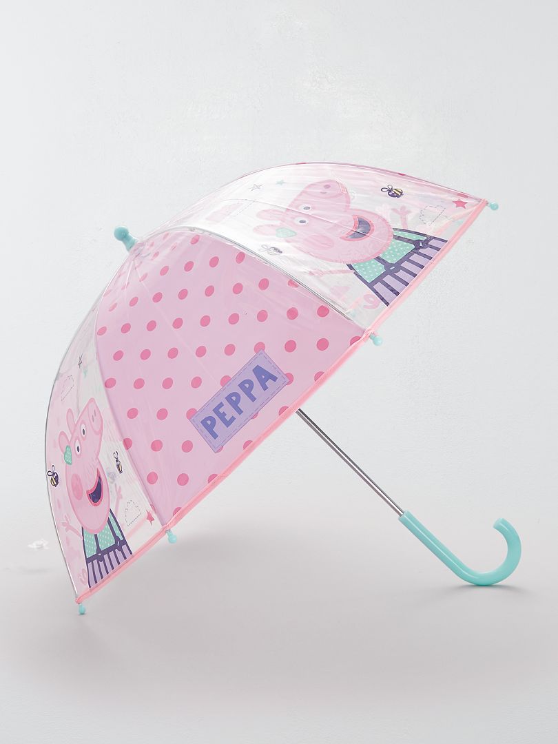 Transparante paraplu van 'Peppa Pig' roze - Kiabi