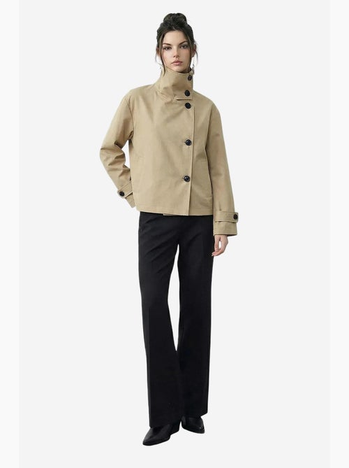 Trench-coat à col mandarin court lucci - Kiabi