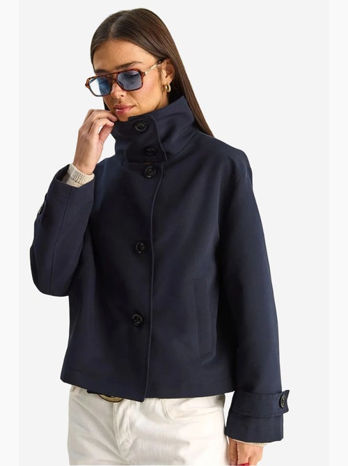 Trench-coat à col mandarin court lucci - Kiabi