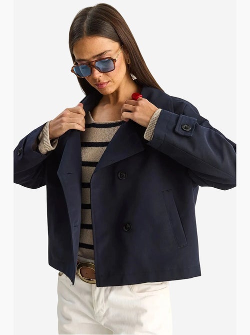 Trench-coat à col mandarin court lucci - Kiabi