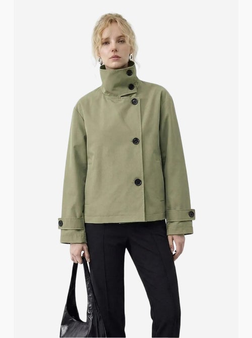 Trench-coat à col mandarin court lucci - Kiabi
